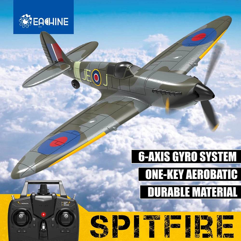 Eachine Spitfire 2.4GHz 6-Axis Gyro RC Airplane Mini RTF - ToylandEU