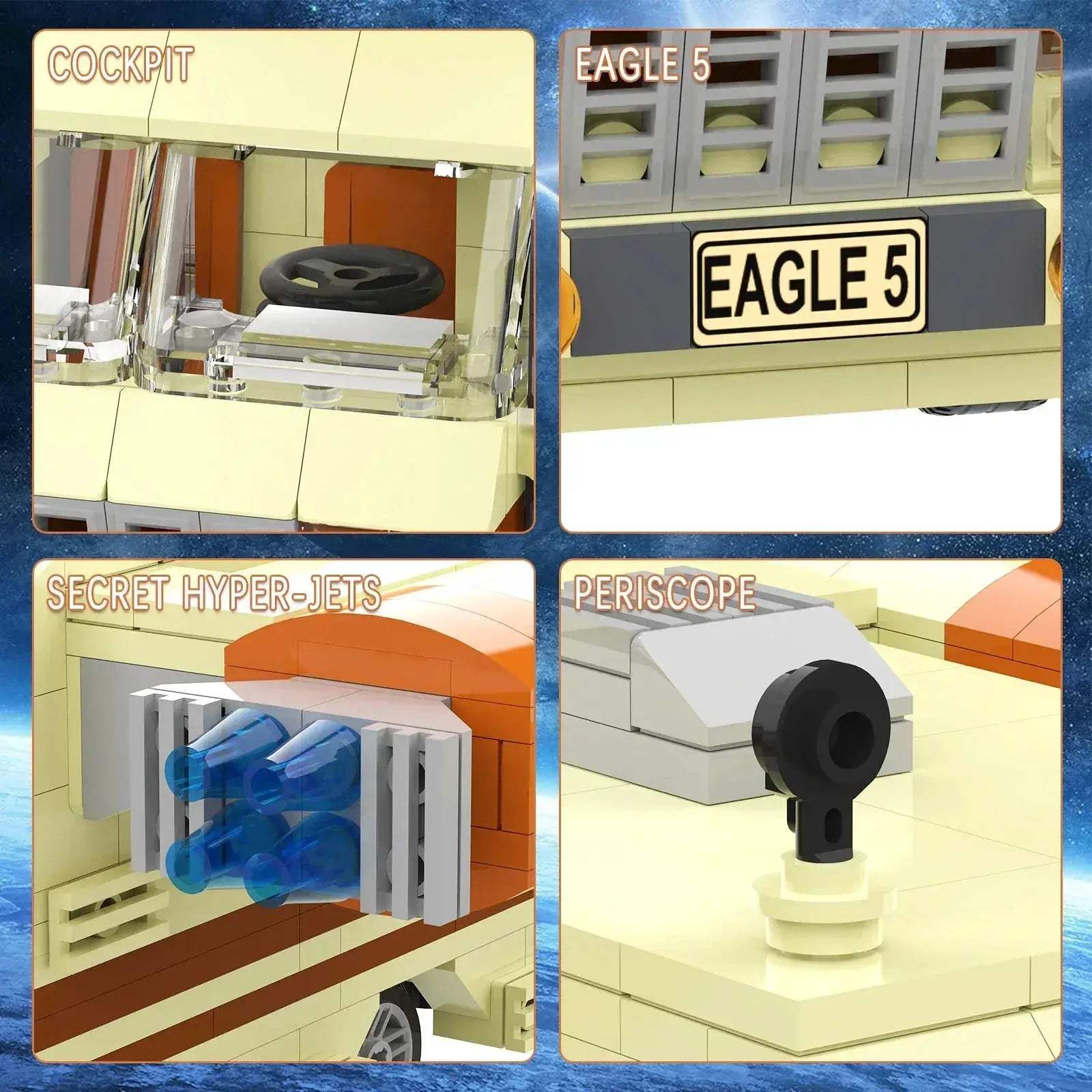 Eagle 5 Building Blocks Set Space Travel Car Great Gift - ToylandEU