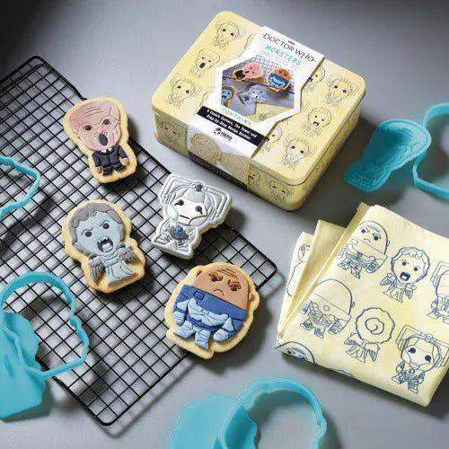 Doctor Who Monster Cookie Cutter Set With Tea Towel Tin - ToylandEU