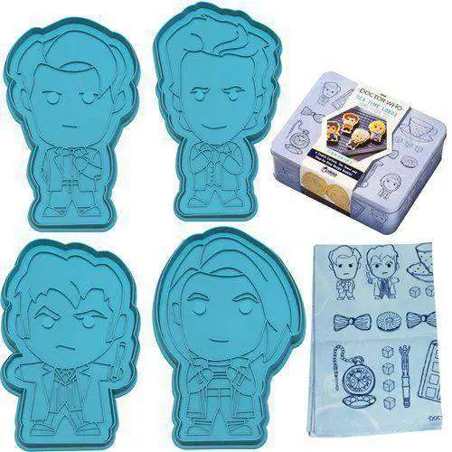 Doctor Who Time Lords Cookie Cutter Tin Includes Tea Towel - ToylandEU