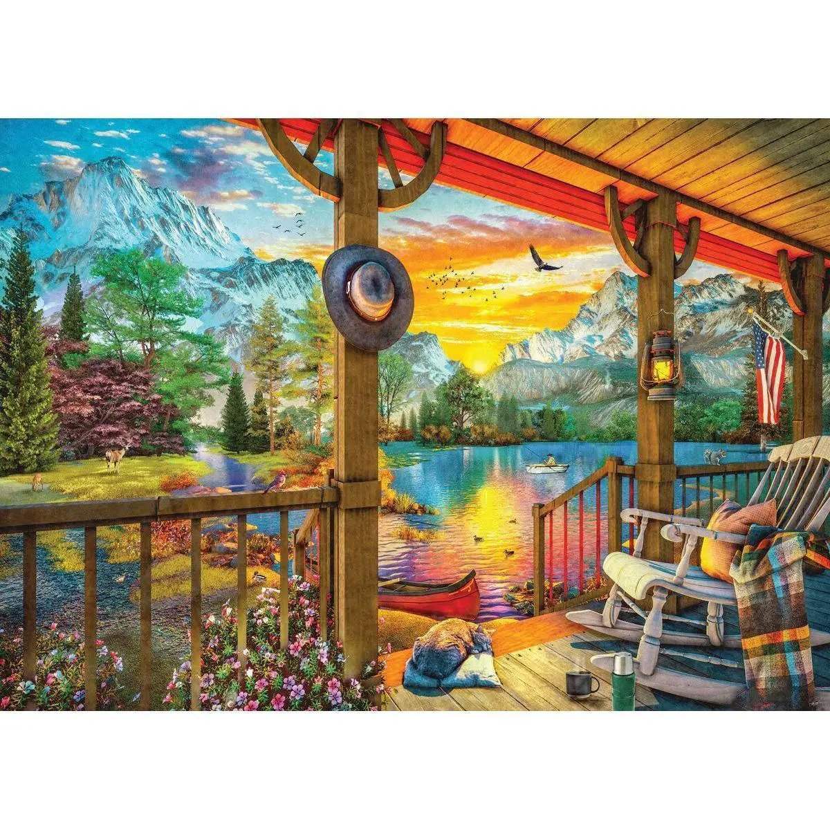 Calming Early Morning Fishing Puzzle 500 Piece Scenic Eurographics - ToylandEU