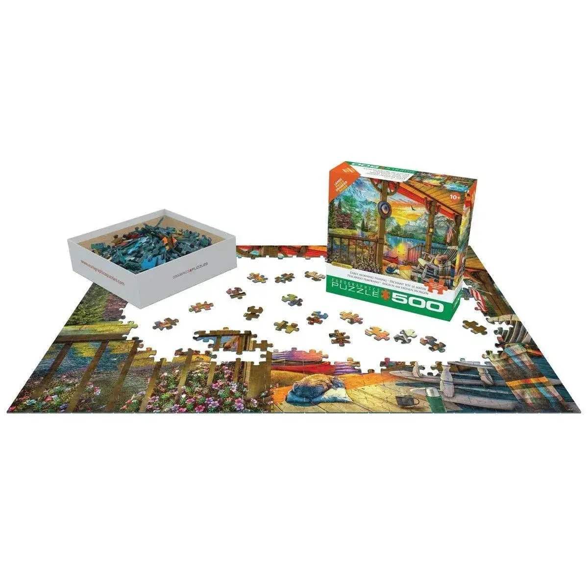 Calming Early Morning Fishing Puzzle 500 Piece Scenic Eurographics - ToylandEU