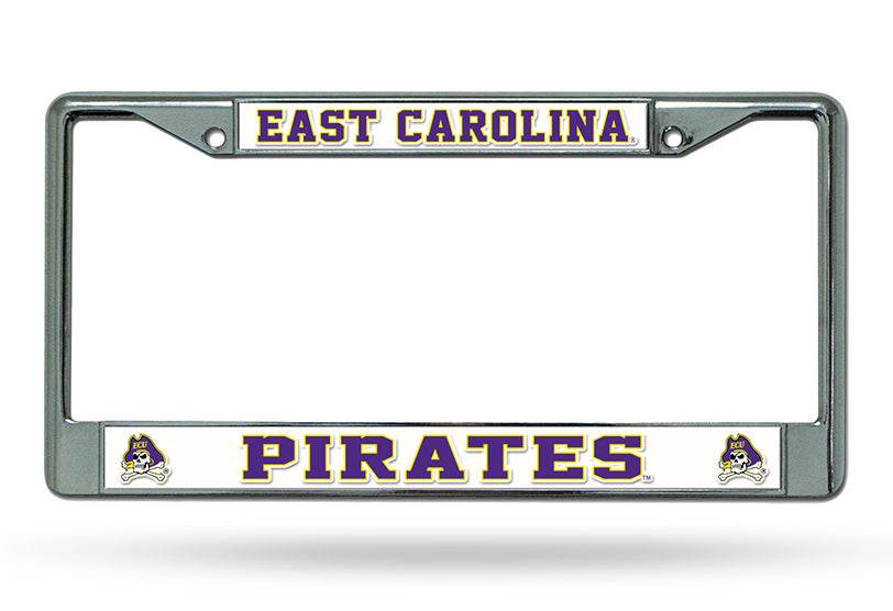 East Carolina Pirates Chrome License Plate Frame Official - ToylandEU
