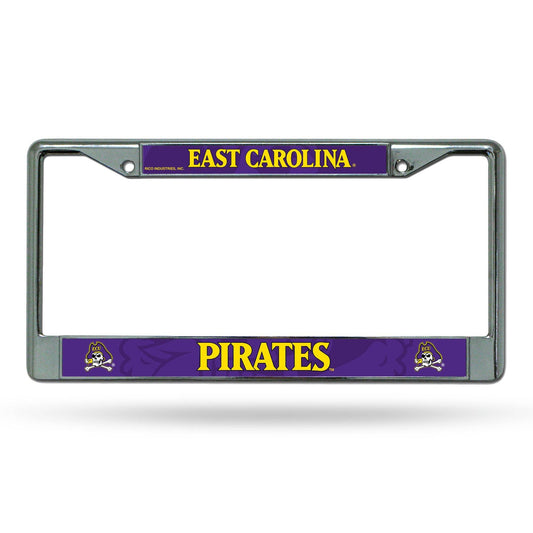 East Carolina Pirates License Plate Frame Chrome Insert - ToylandEU