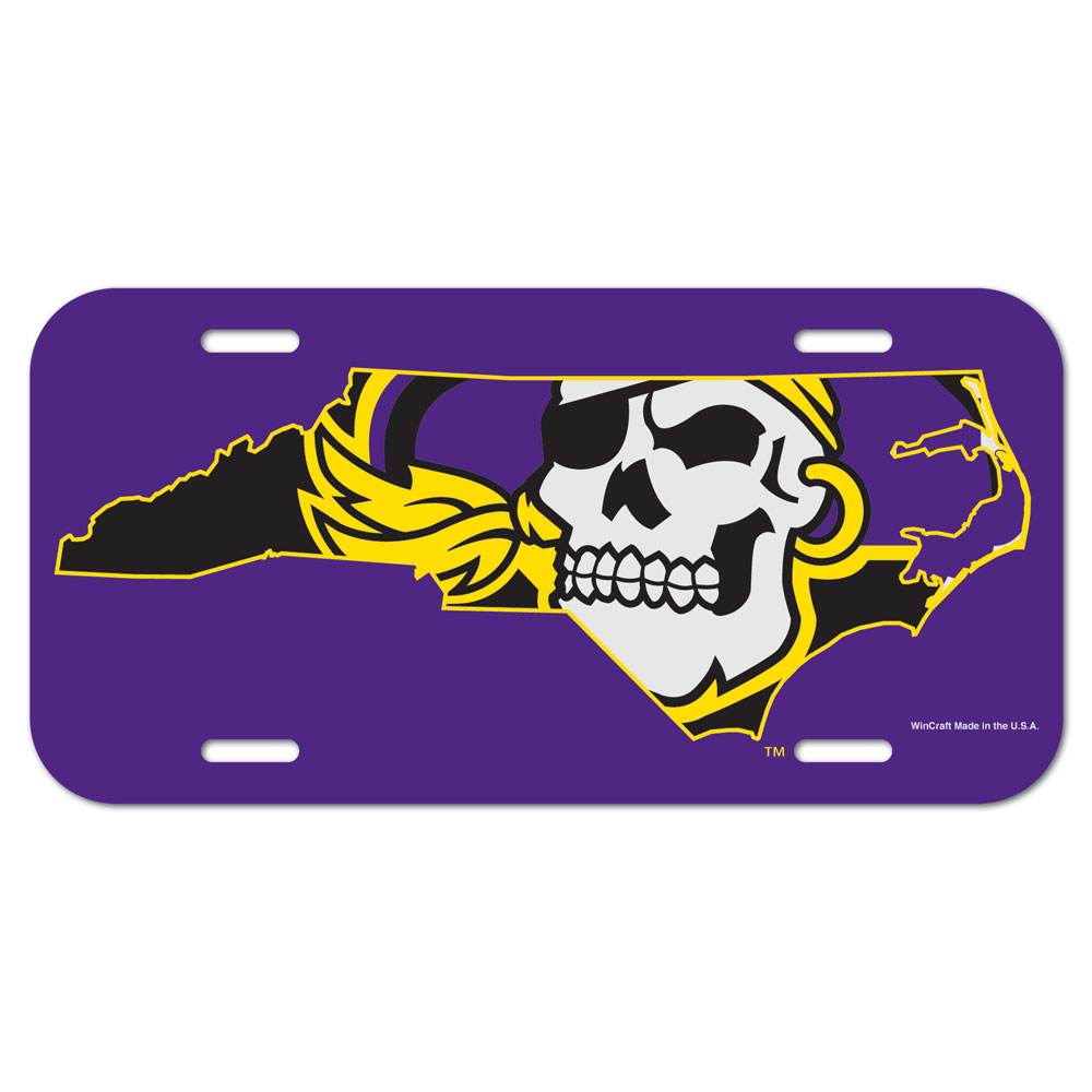 East Carolina Pirates License Plate Plastic State Logo - ToylandEU