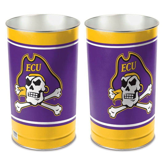 East Carolina Pirates Metal Wastebasket 15 Inch Team Decor - ToylandEU