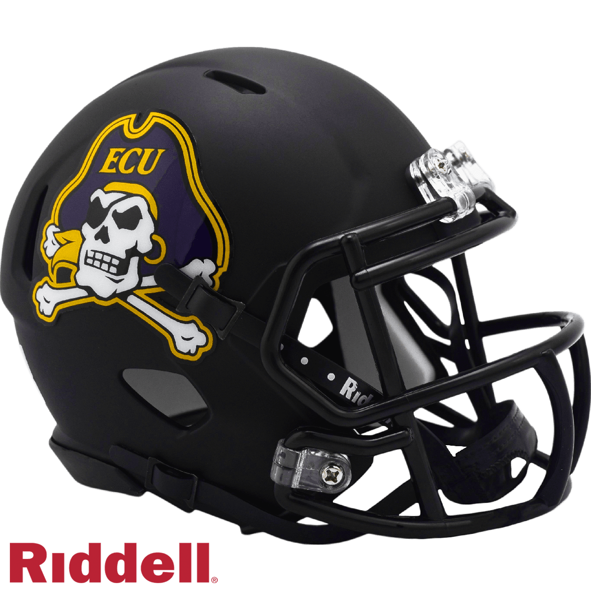 East Carolina Pirates Mini Speed Riddell Helmet Matte Black - ToylandEU