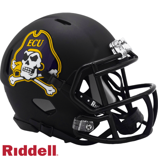 East Carolina Pirates Mini Speed Riddell Helmet Matte Black - ToylandEU