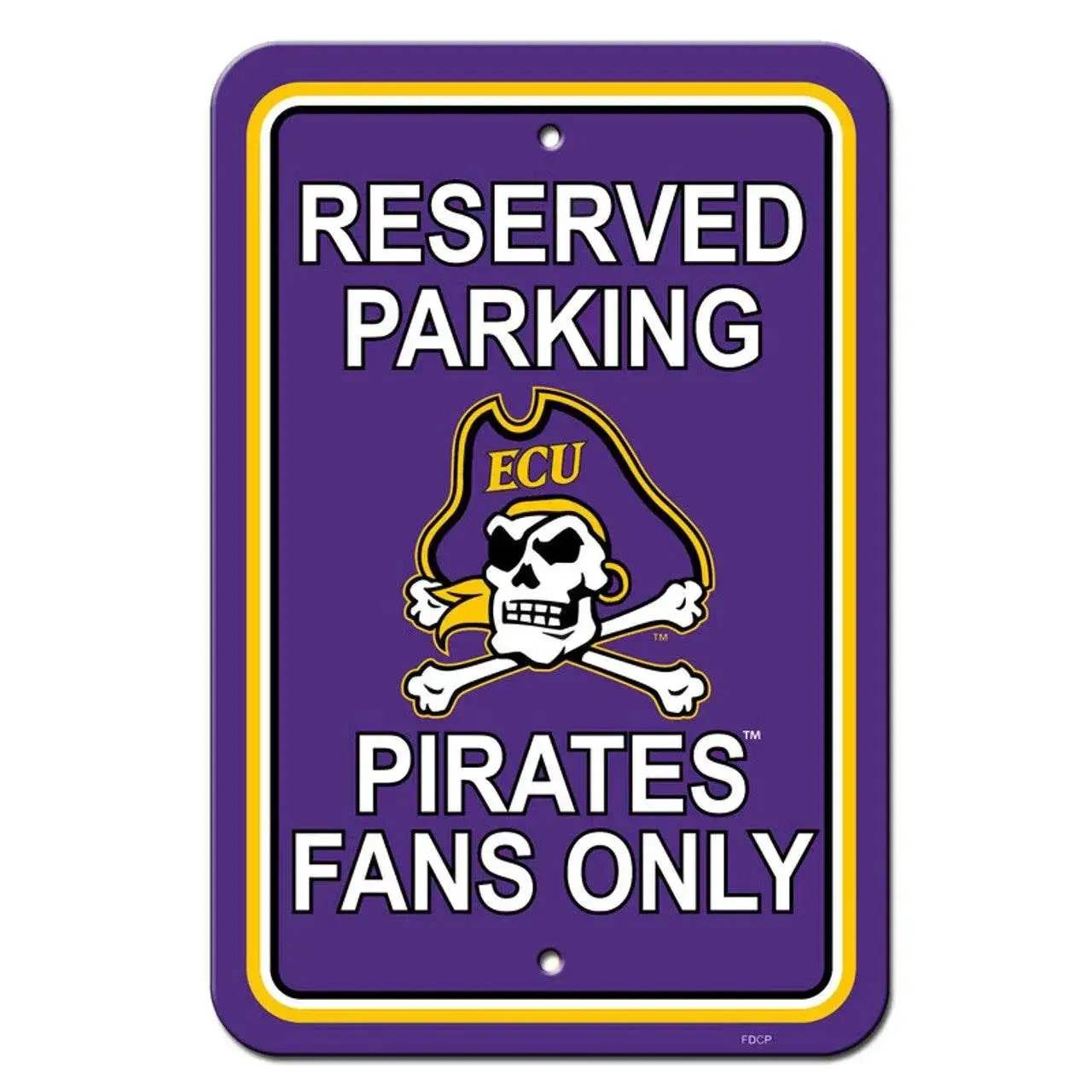 East Carolina Pirates Sign 12X18 Plastic Reserved Parking - ToylandEU
