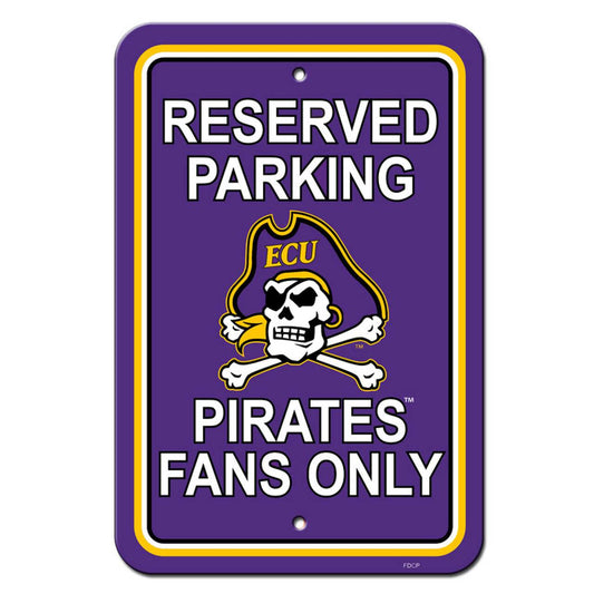 East Carolina Pirates Sign 12X18 Plastic Reserved Parking - ToylandEU