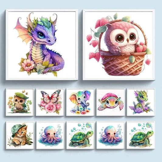  Eco-Friendly Animal Pattern 18CT Cross Stitch Kit with Full Embroidery Thread -  ToylandEU™