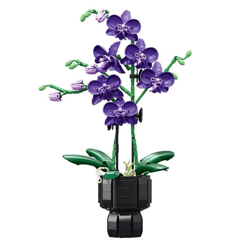 Eco Friendly Building Blocks Set Orchid Bouquet For Teens - ToylandEU