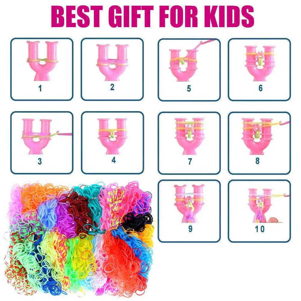 Eco Friendly Multicolor Loom Bands Kit For Kids Bracelet - ToylandEU