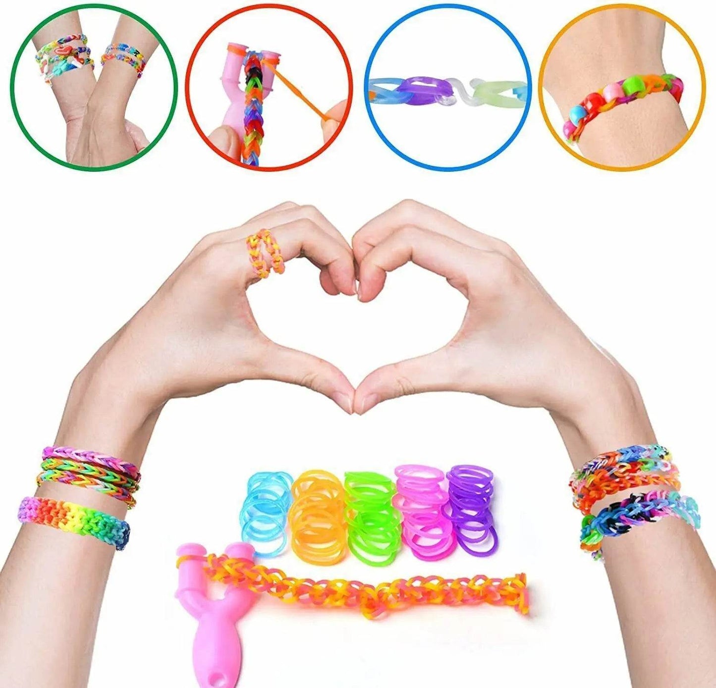 Eco Friendly Multicolor Loom Bands Kit For Kids Bracelet - ToylandEU