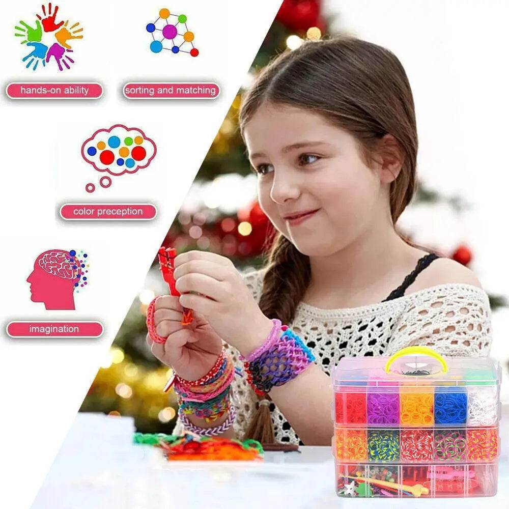 Eco Friendly Multicolor Loom Bands Kit For Kids Bracelet - ToylandEU