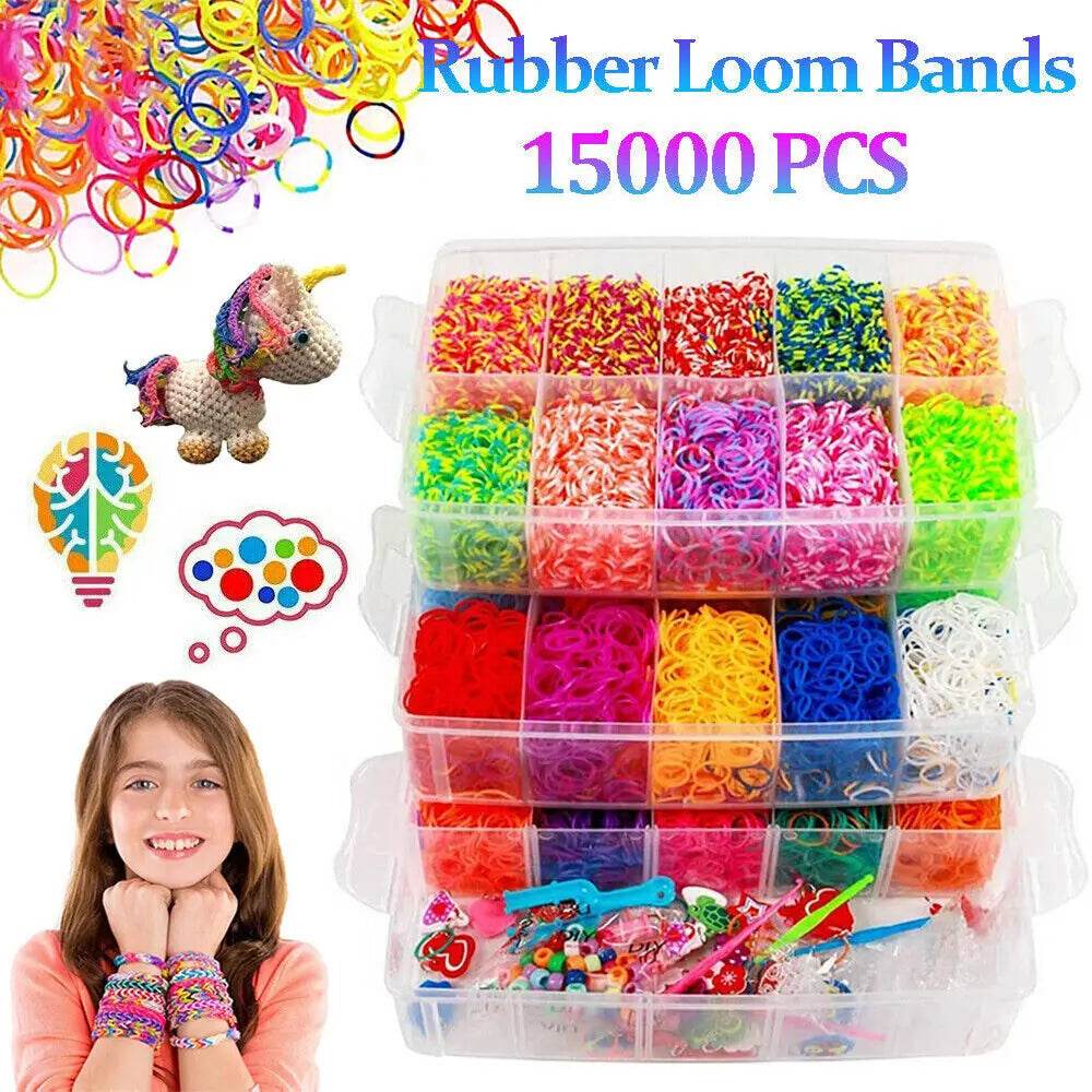 Eco Friendly Multicolor Loom Bands Kit For Kids Bracelet - ToylandEU
