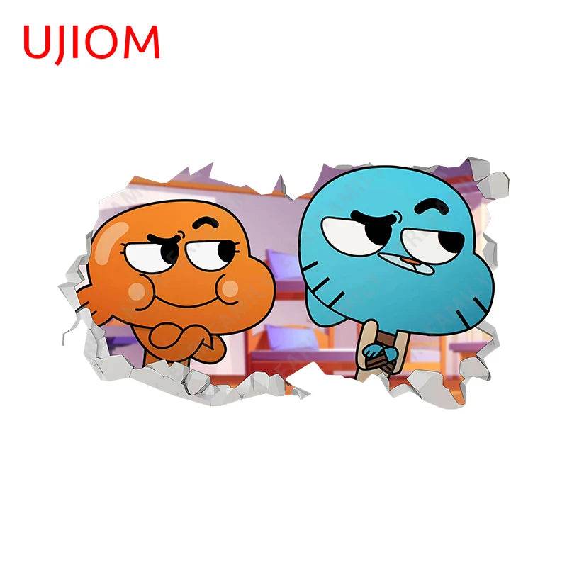 Eco Friendly Wall Stickers Darwin Gumball Anime Playroom - ToylandEU