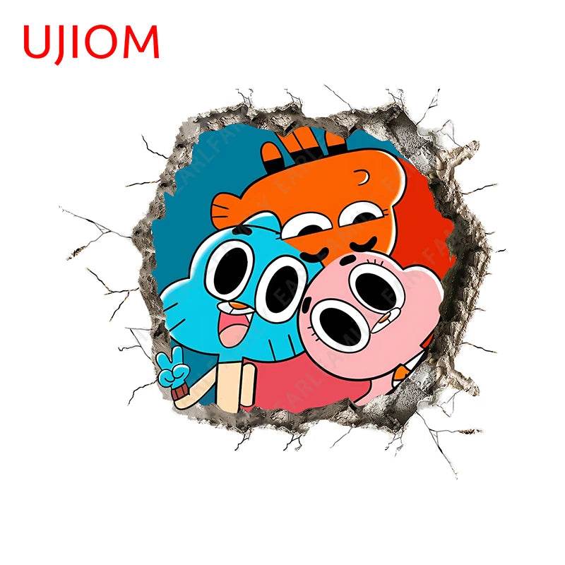 Eco Friendly Wall Stickers Darwin Gumball Anime Playroom - ToylandEU