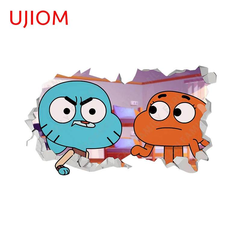 Eco Friendly Wall Stickers Darwin Gumball Anime Playroom - ToylandEU