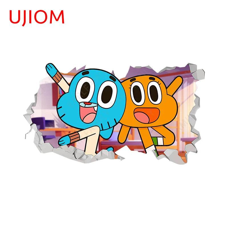 Eco Friendly Wall Stickers Darwin Gumball Anime Playroom - ToylandEU