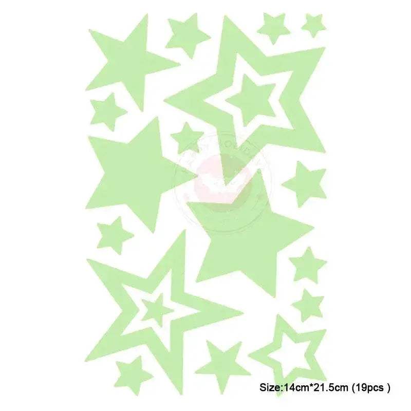  Eco Wall Stickers Luminous Stars Moon Toyland EU -  ToylandEU™