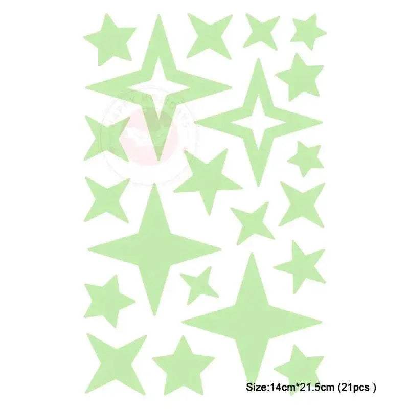  Eco Wall Stickers Luminous Stars Moon Toyland EU -  ToylandEU™