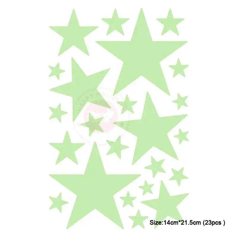 Eco Wall Stickers Luminous Stars Moon Toyland EU -  ToylandEU™