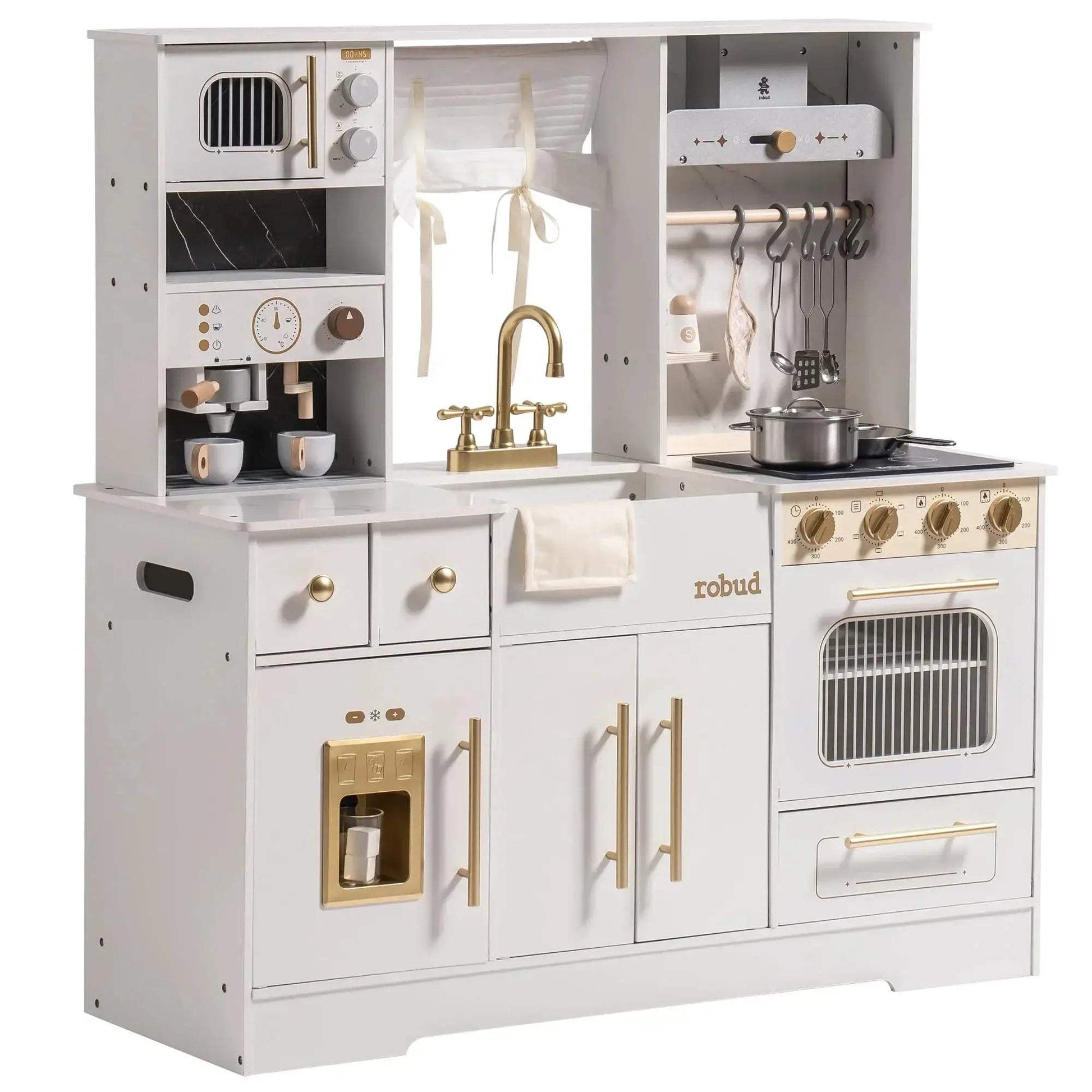  Eco Friendly Wooden Play Kitchen With Wash Basin Accessories -  ToylandEU™