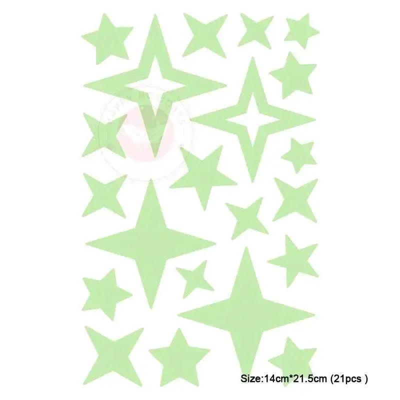  Eco Wall Stickers Luminous Stars Moon Toyland EU -  ToylandEU™
