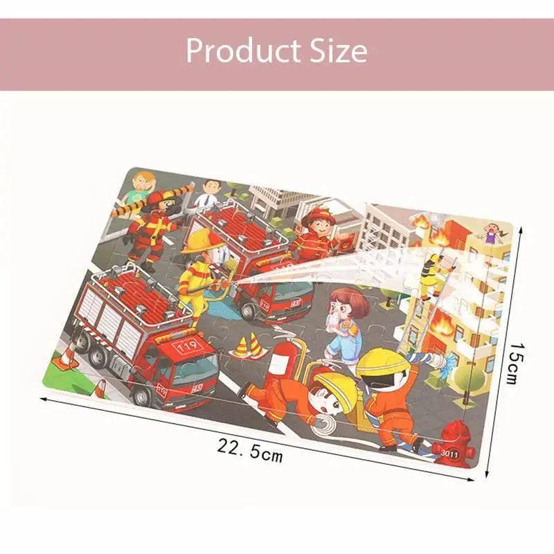  Economy 30 Piece Montessori 3D Cartoon Animal Wooden Puzzle For Kids Ages 3 To 6 -  ToylandEU™