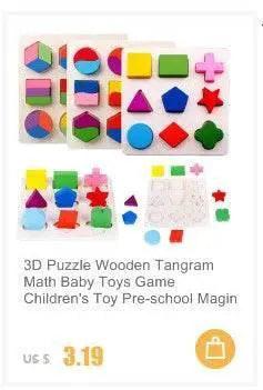  Economy 30 Piece Montessori 3D Cartoon Animal Wooden Puzzle For Kids Ages 3 To 6 -  ToylandEU™