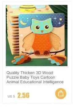  Economy 30 Piece Montessori 3D Cartoon Animal Wooden Puzzle For Kids Ages 3 To 6 -  ToylandEU™