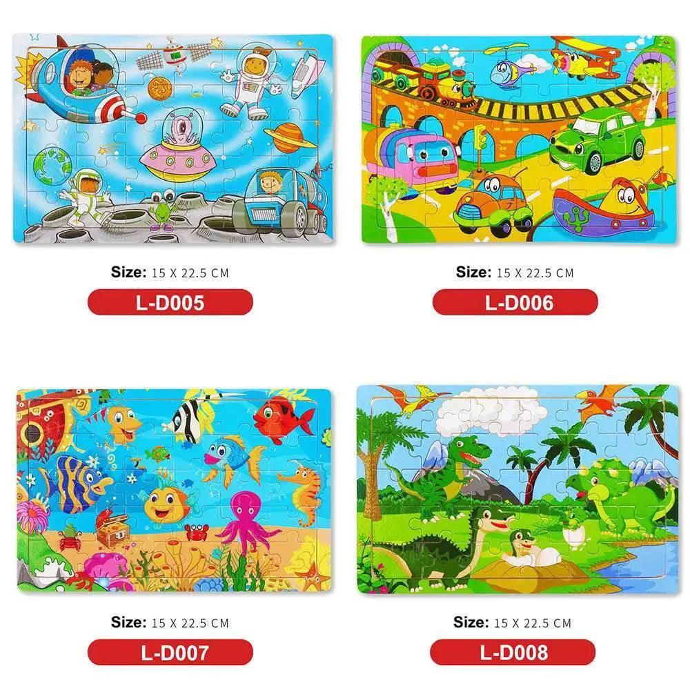  Economy 30 Piece Montessori 3D Cartoon Animal Wooden Puzzle For Kids Ages 3 To 6 -  ToylandEU™