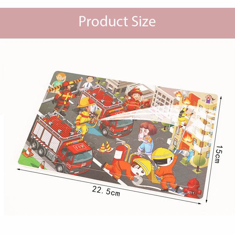 Economy 30piece Montessori 3D Puzzle Cartoon Animal Toys - ToylandEU