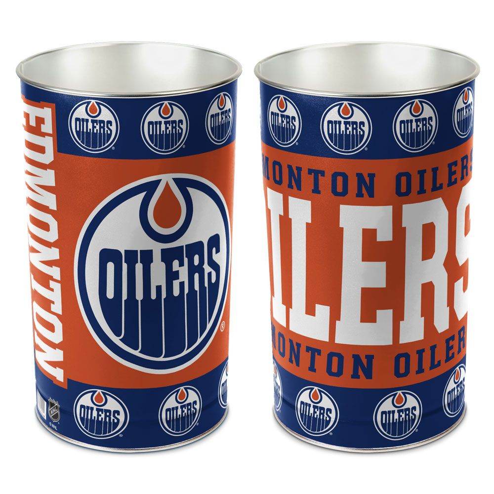 Edmonton Oilers 15 Inch Wastebasket Officially Licensed - ToylandEU