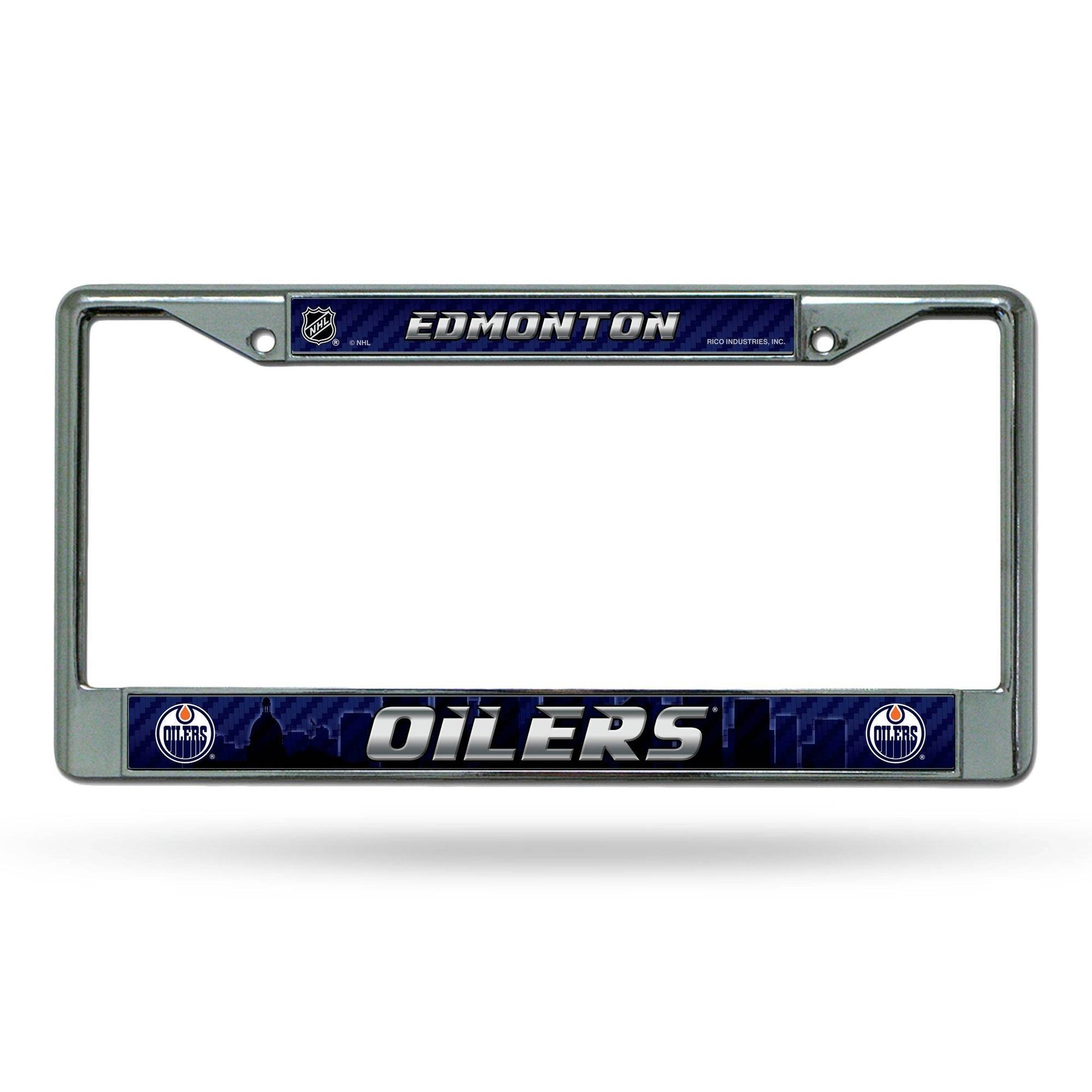 Edmonton Oilers Chrome License Plate Frame Printed Insert - ToylandEU