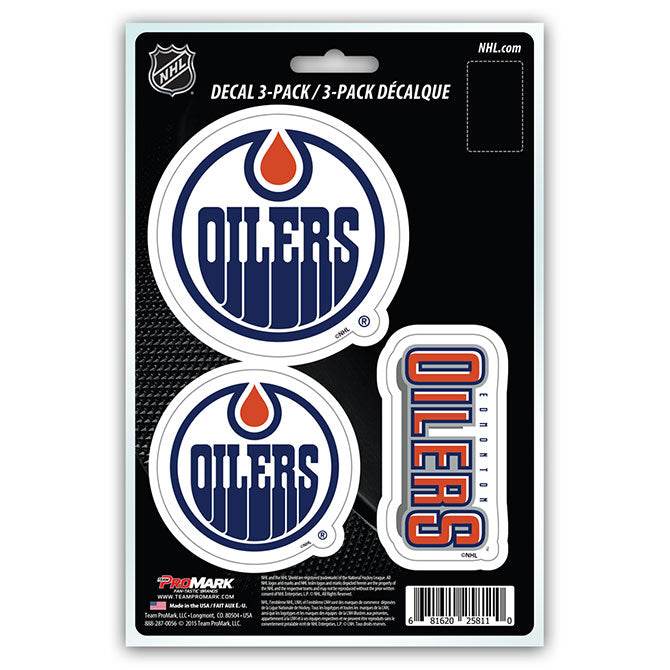 Edmonton Oilers Die Cut Decal 3 Pack Team Promark Decals - ToylandEU