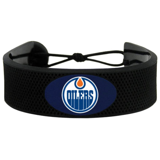 Edmonton Oilers Leather Bracelet With Ceramic Bead Secure - ToylandEU