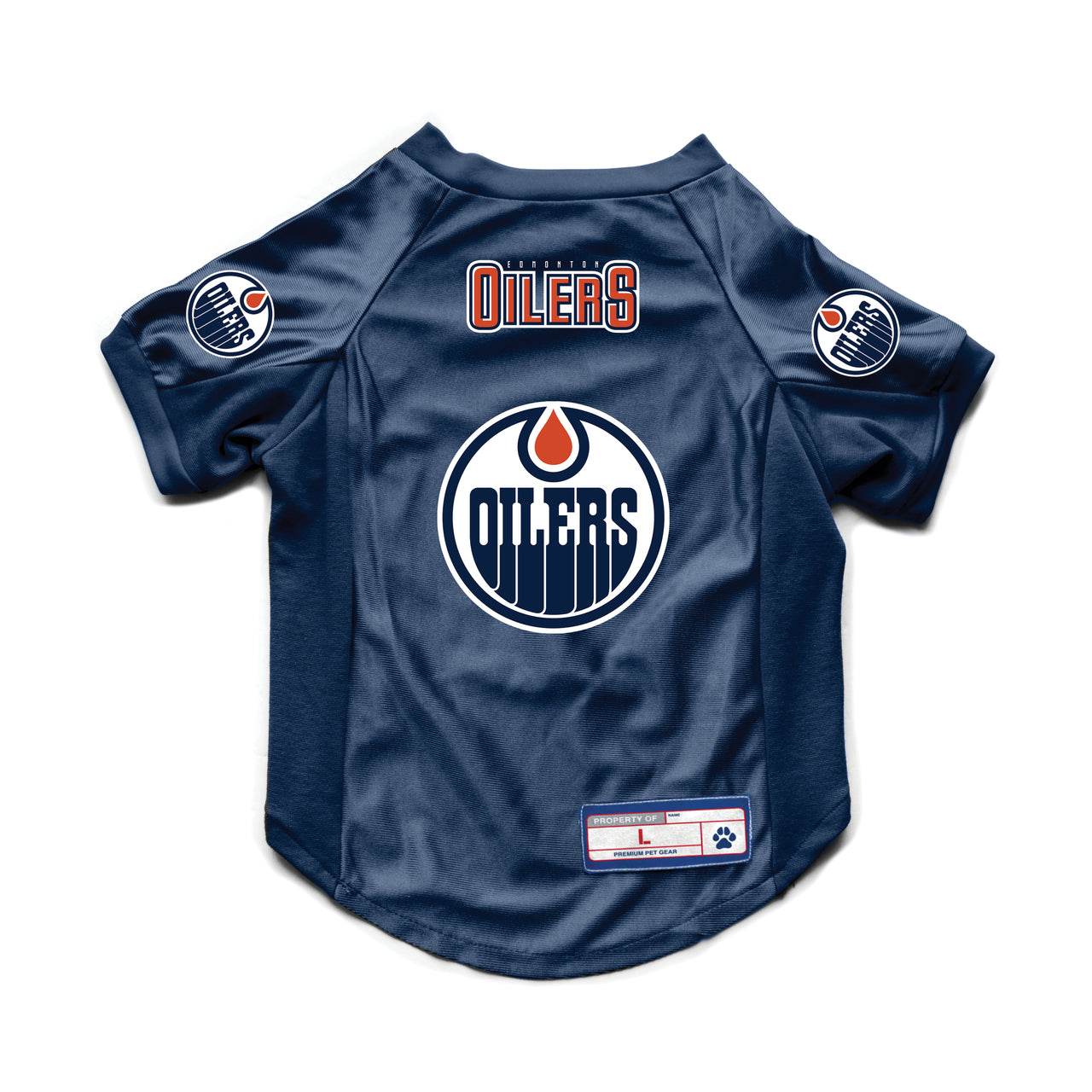 Edmonton Oilers Pet Jersey Dazzle Fabric Stretch Big Dog - ToylandEU