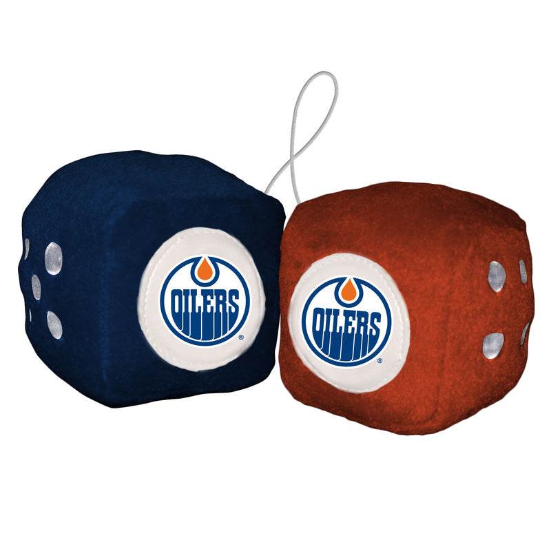 Edmonton Oilers Plush Fuzzy Dice 3 Inch Hanging Decor - ToylandEU