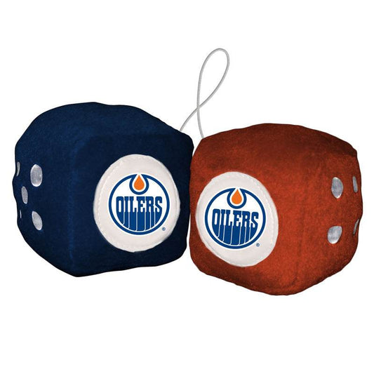 Edmonton Oilers Plush Fuzzy Dice 3 Inch Hanging Decor - ToylandEU