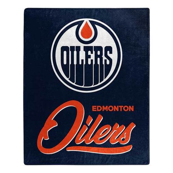 Edmonton Oilers Raschel Blanket 50x60 Signature Design - ToylandEU