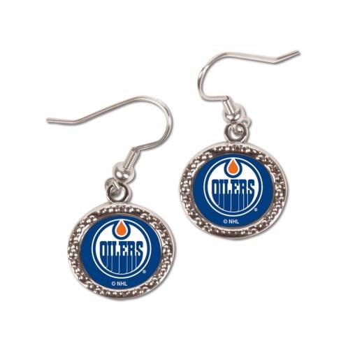 Edmonton Oilers Round Style Earrings Officially Licensed - ToylandEU