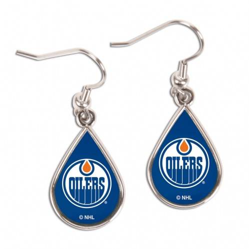 Edmonton Oilers Tear Drop Earrings Officially Licensed - ToylandEU