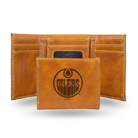 Edmonton Oilers Trifold Wallet Laser Engraved Gift - ToylandEU
