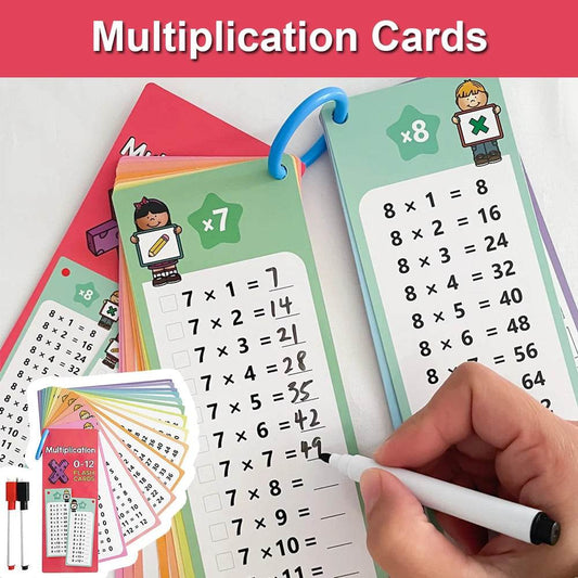 0-12 Multiplication Charts and Times Table Cards Aid - ToylandEU