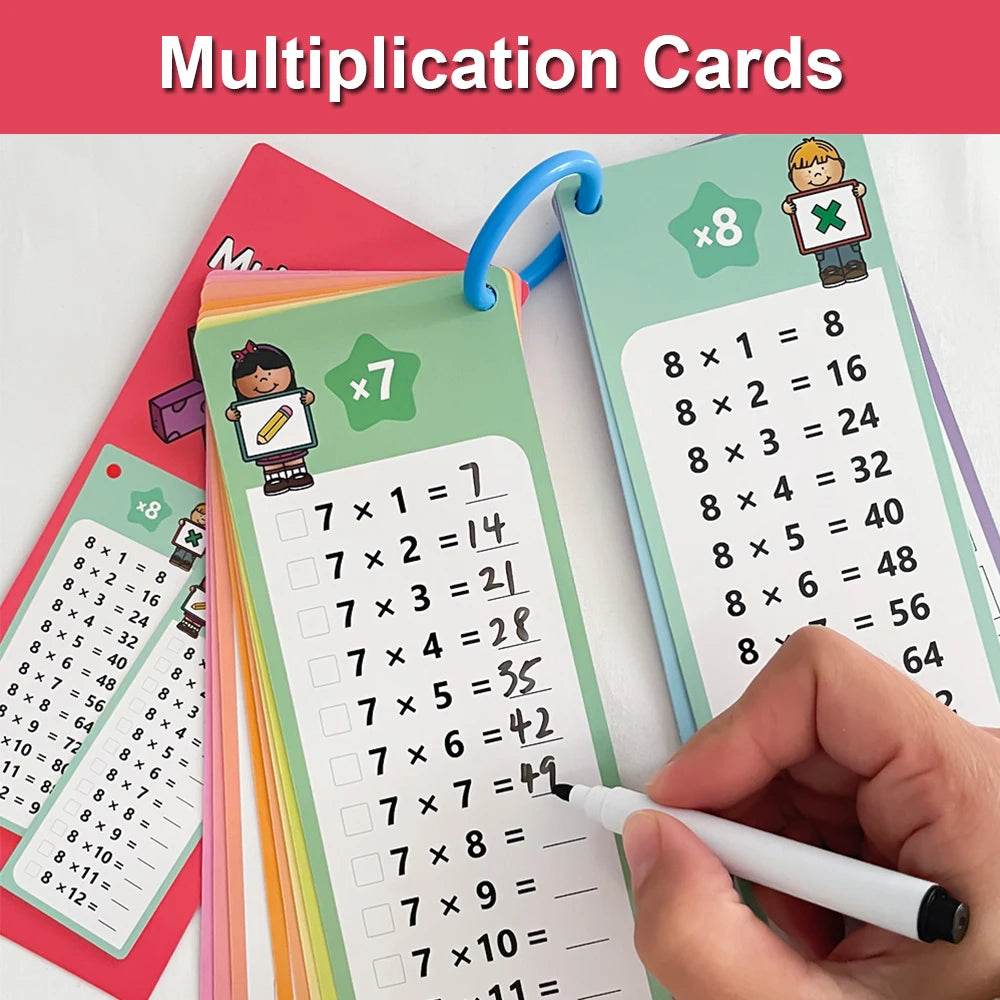 0-12 Multiplication Charts and Times Table Cards Aid - ToylandEU