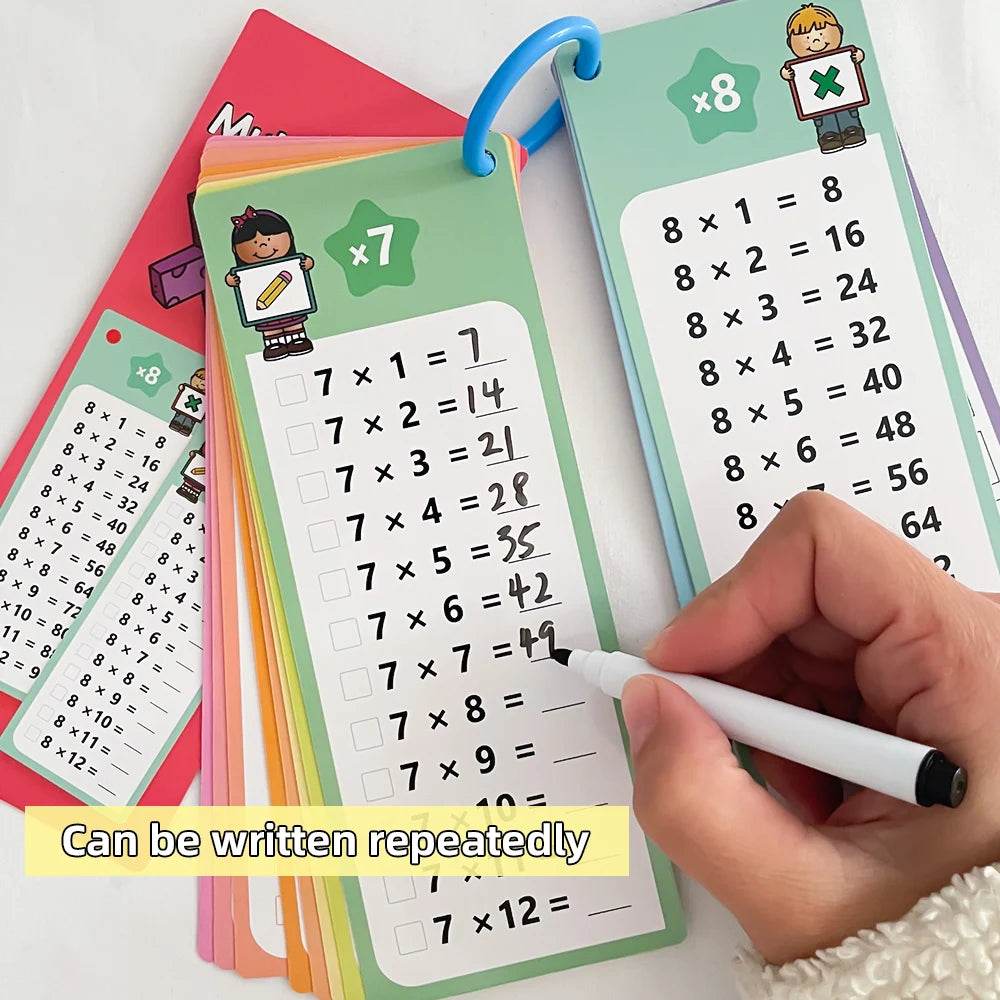 0-12 Multiplication Charts and Times Table Cards Aid - ToylandEU