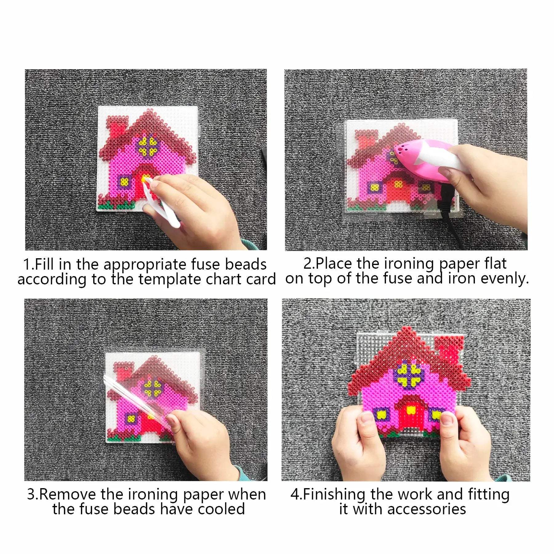 Educational 14000 Piece Fuse Beads Box for Kids Pixel Art - ToylandEU