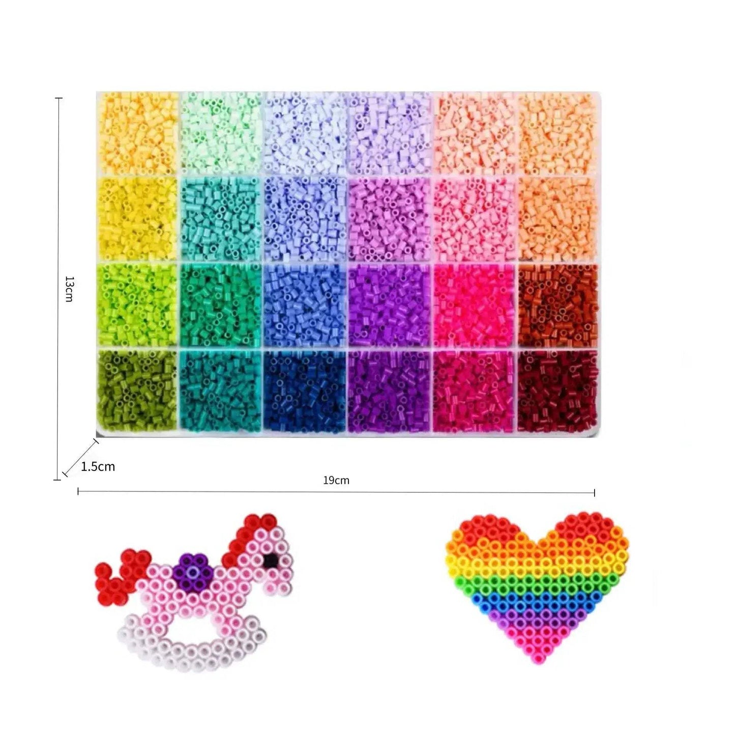 Educational 14000 Piece Fuse Beads Box for Kids Pixel Art - ToylandEU